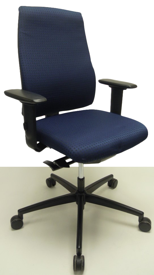 Bureaustoel Interstuhl Goal 152G blauw geblokt