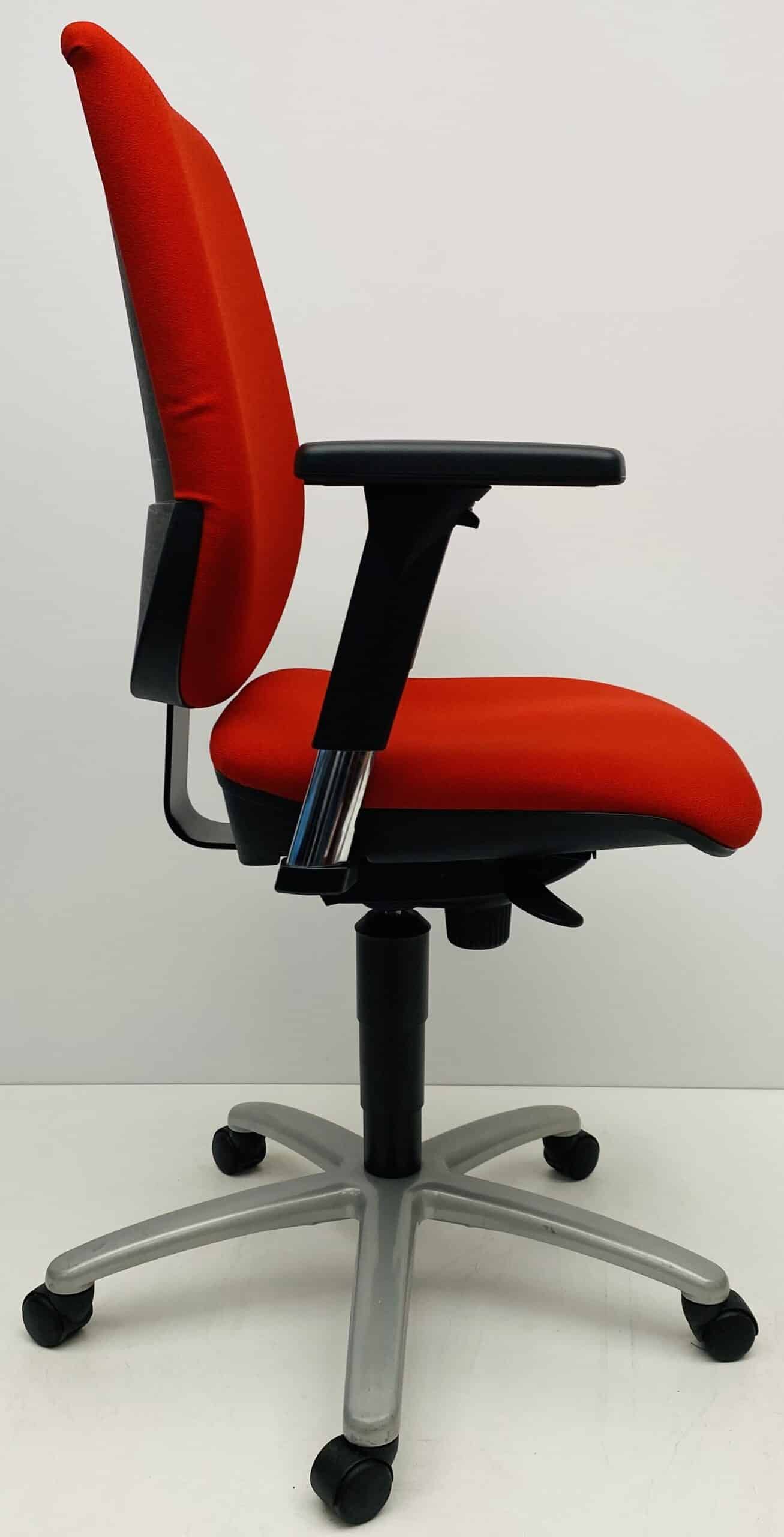 Bureaustoel Jetchair 39 rood grijs voetkruis