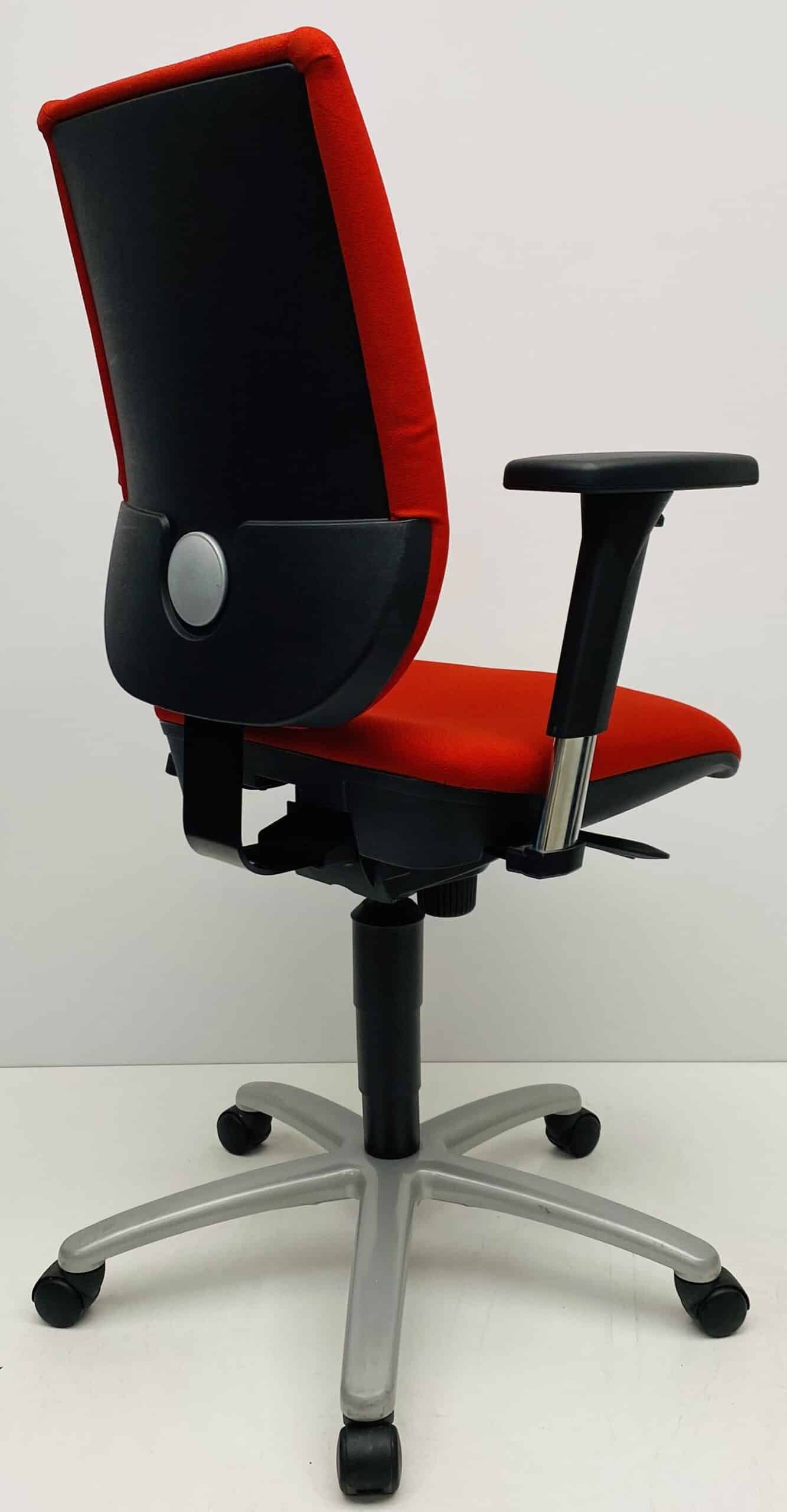 Bureaustoel Jetchair 39 rood grijs voetkruis