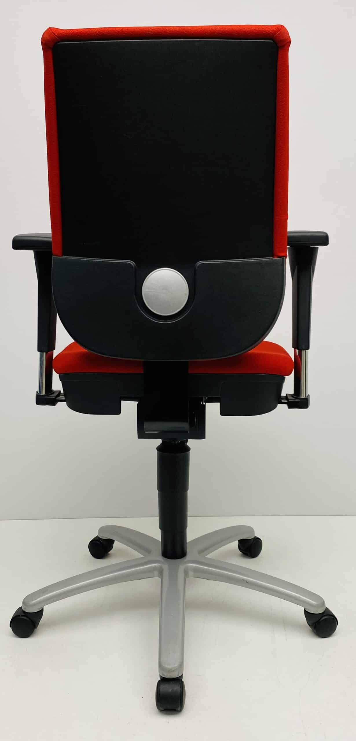 Bureaustoel Jetchair 39 rood grijs voetkruis