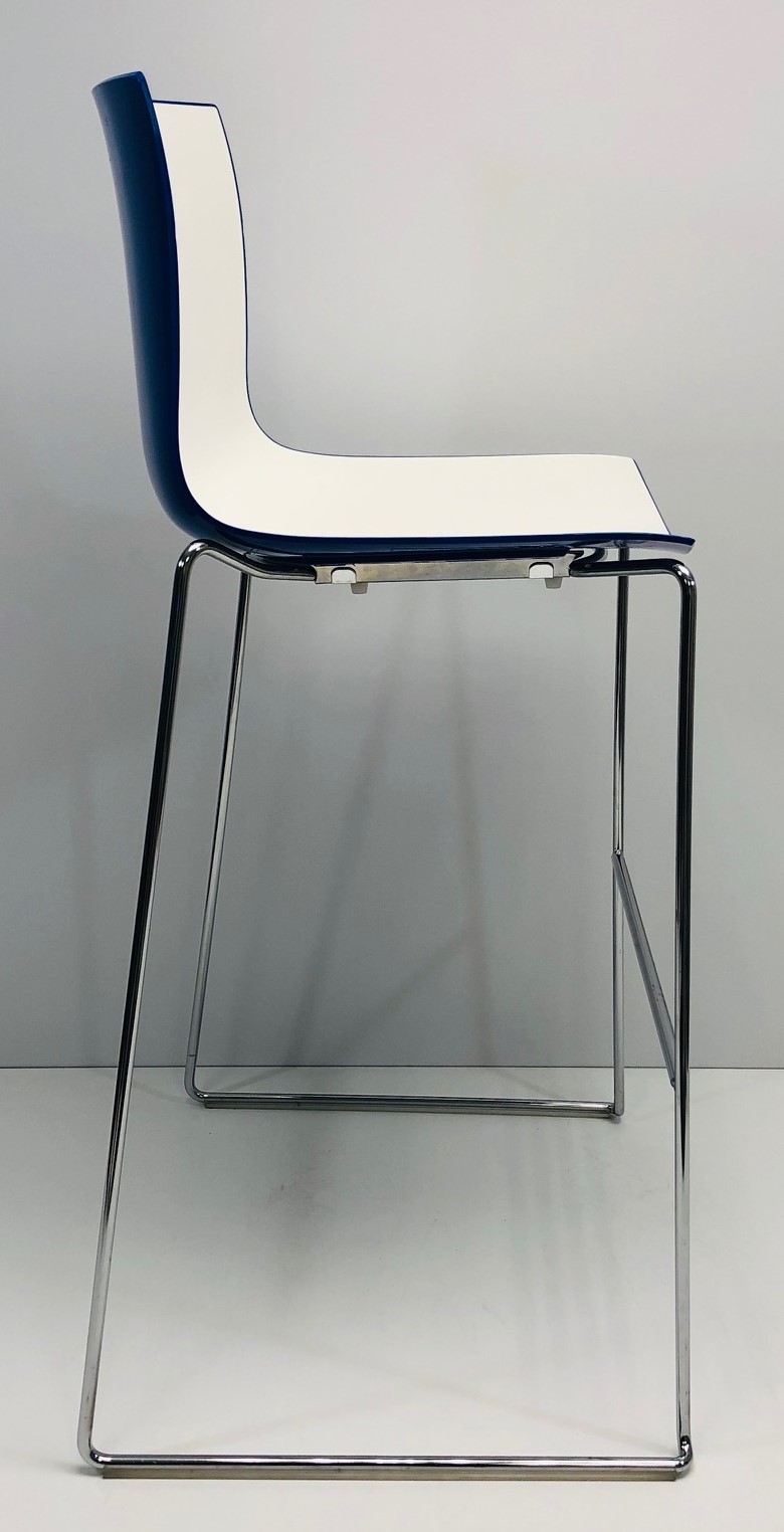 Barkruk Arper Catifa 46 Wit-Blauw