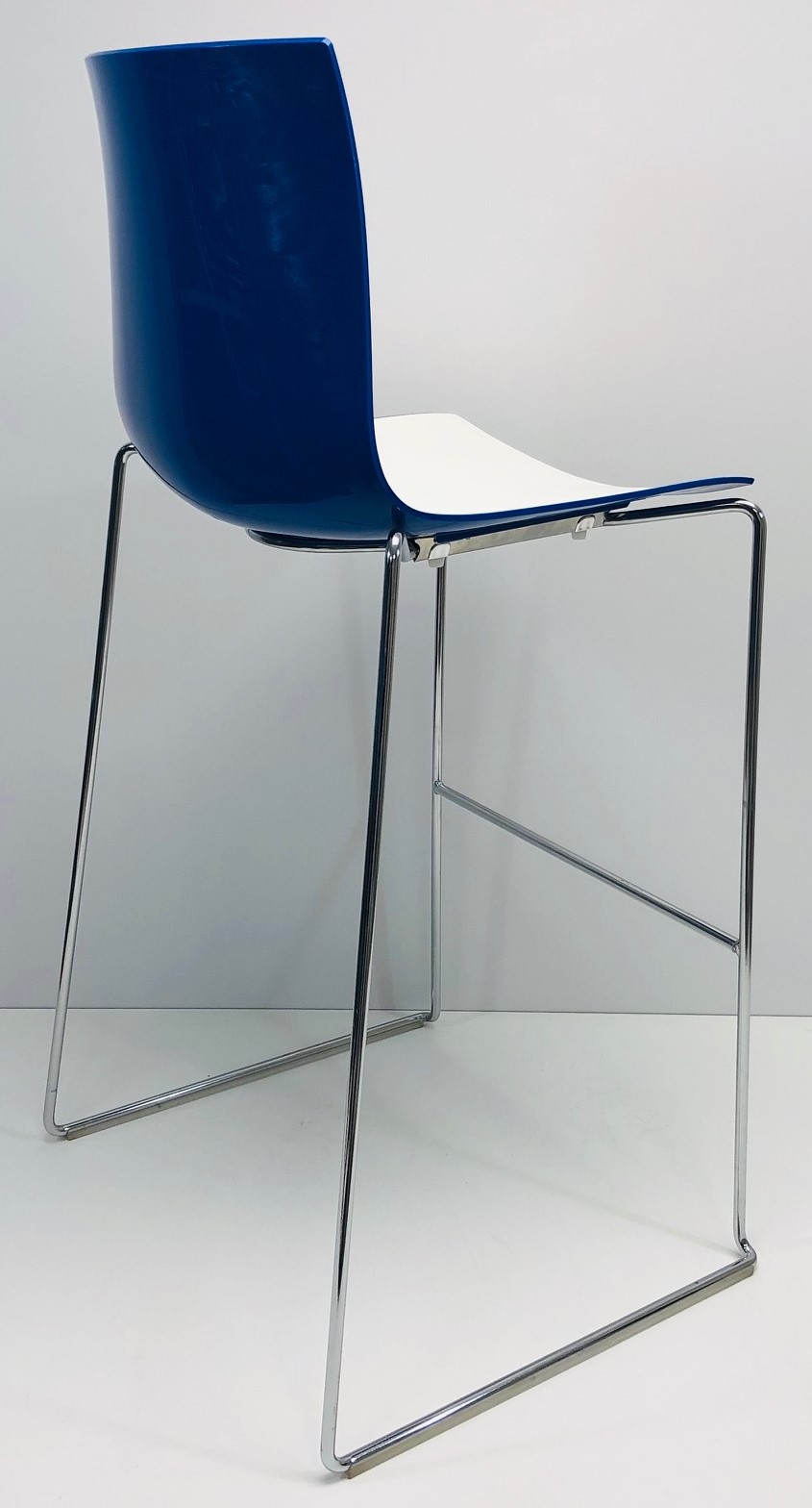 Barkruk Arper Catifa 46 Wit-Blauw