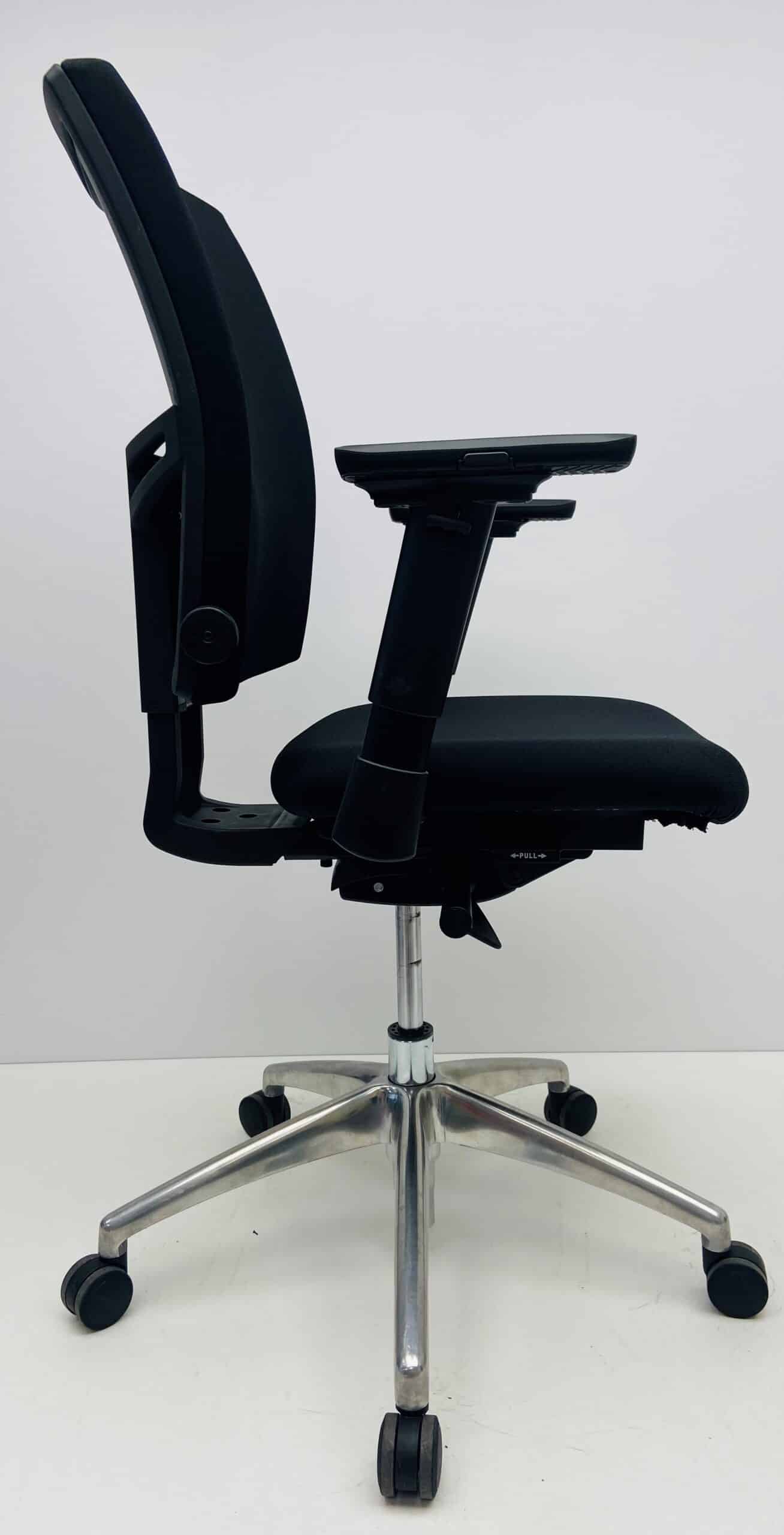 Bureaustoel Jetchair 34 zwart chroom voetkruis
