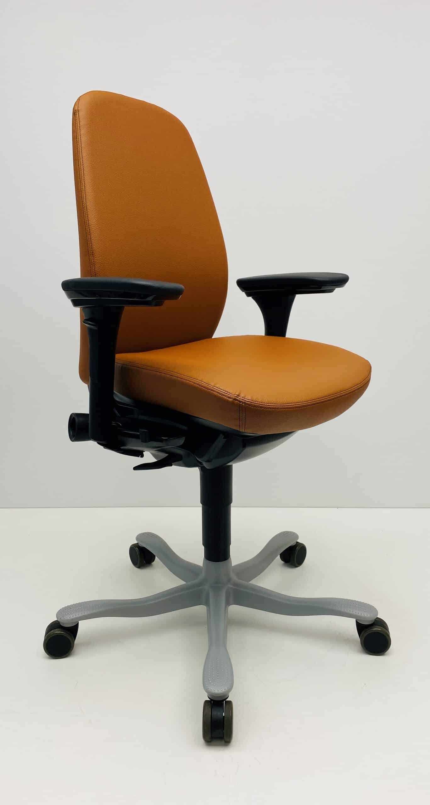 Bureaustoel Kinnarps 9000 bruin leder