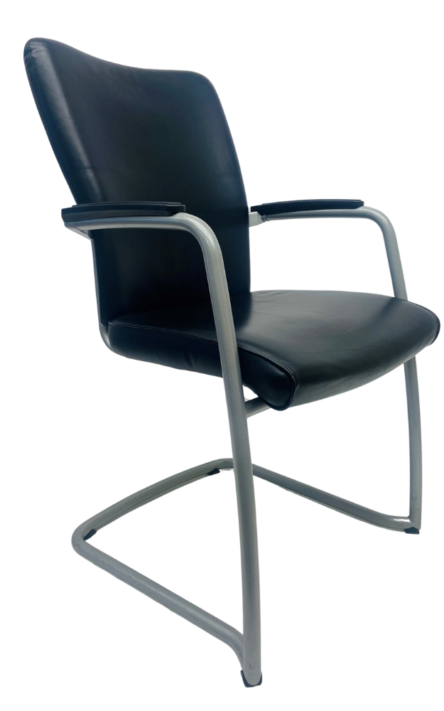 Vergaderstoel Comforto DX9978 Leer grijs frame