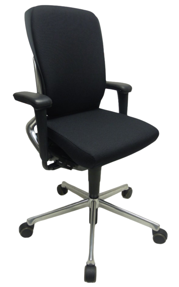 Refurbished Bureaustoel Ahrend 230 chroom voetkruis en chrome rugbeugels