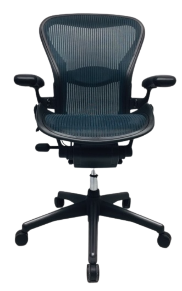 Refurbished Bureaustoel Herman Miller Aeron B donkergroen