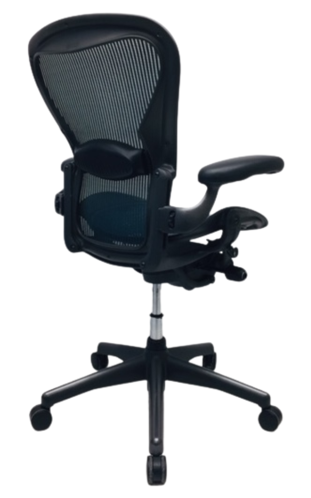 Refurbished Bureaustoel Herman Miller Aeron B donkergroen