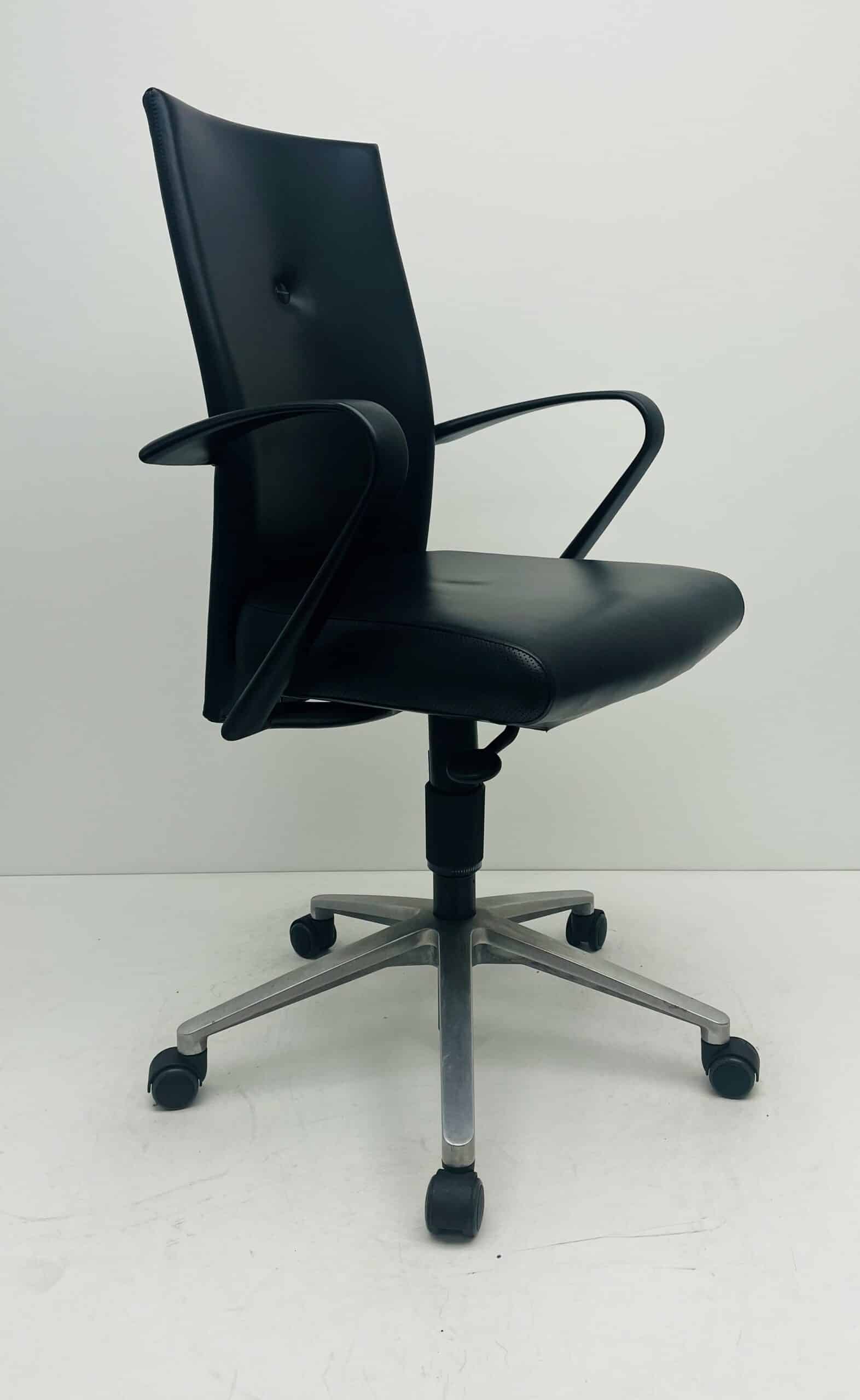 Bureaustoel Fritz Hansen zwart leer