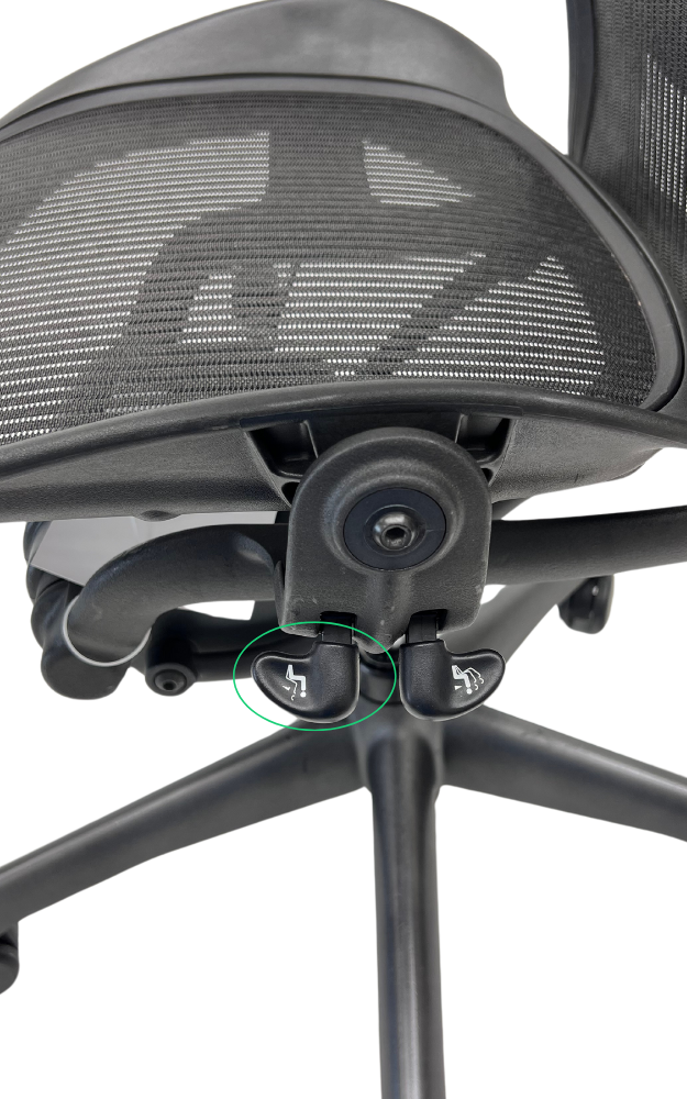 Herman Miller Aeron knop zitneig