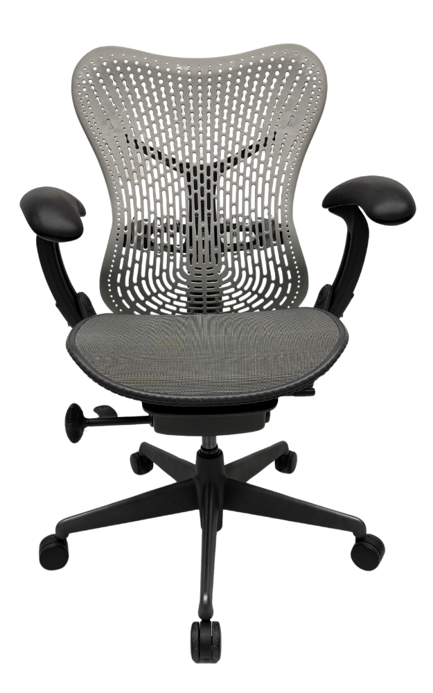 Refurbished Bureaustoel Herman Miller Mirra 1 lichtgrijs