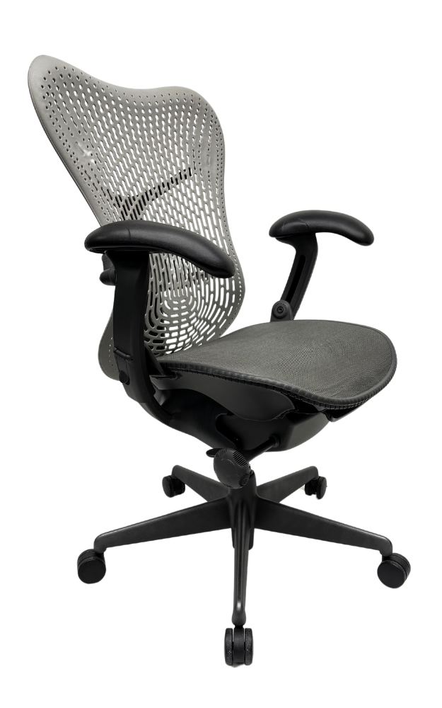 Refurbished Bureaustoel Herman Miller Mirra 1 lichtgrijs